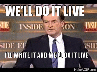 We&rsquo;ll do it live